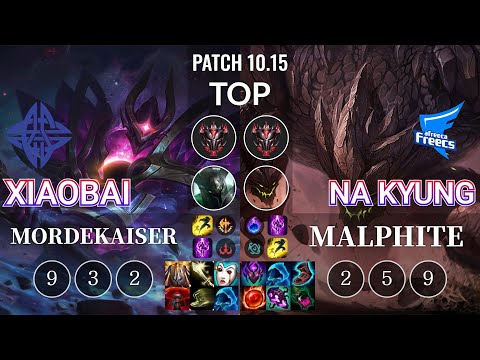 ES Xiaobai Mordekaiser vs AF Na Kyung Malphite Top - KR Patch 10.15