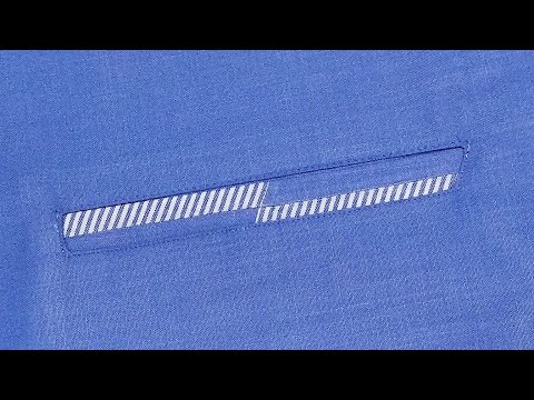 How to sew designer single welt pocket Video