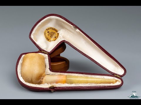 Handmade Andreas Bauer Block Meerschaum Billiard Amber Stem