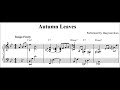 Jazz Standard Autumn Leaves For Solo Piano Sheet Music