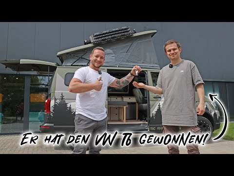 Wir verschenken unseren VW T6 Campervan! Die ÜBERGABE 🤯