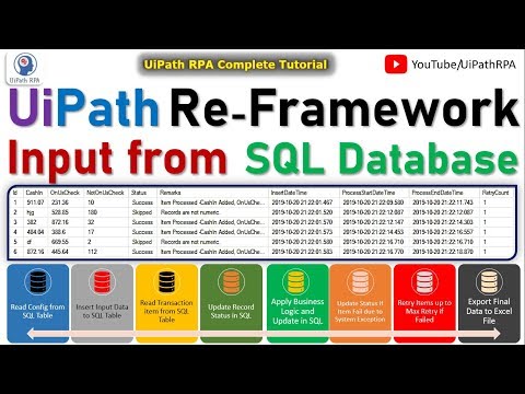 RE-Framework Live Project SQL Database UiPath| REFramework SQL Tutorial | #UiPath #UiPathRPA