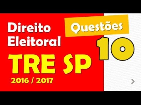 Questão Direito Eleitoral Concurso TRE SP 2016 2017 #10