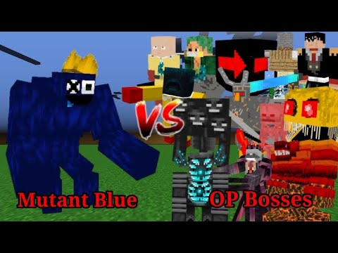 Mutant Blue vs OP Bosses | Minecraft Mob Battle