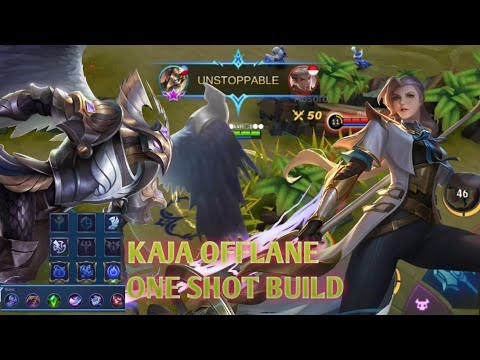KAJA OFFLANE GAMEPLAY (MOBILE LEGENDS 2021)(magic damage one shot build)