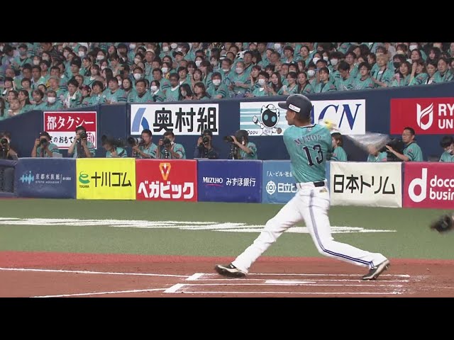 【6回裏】今季初アーチで反撃!! ホークス・三森大貴 打った瞬間確信のソロホームラン!! 2023年7月10日 福岡ソフトバンクホークス 対 埼玉西武ライオンズ