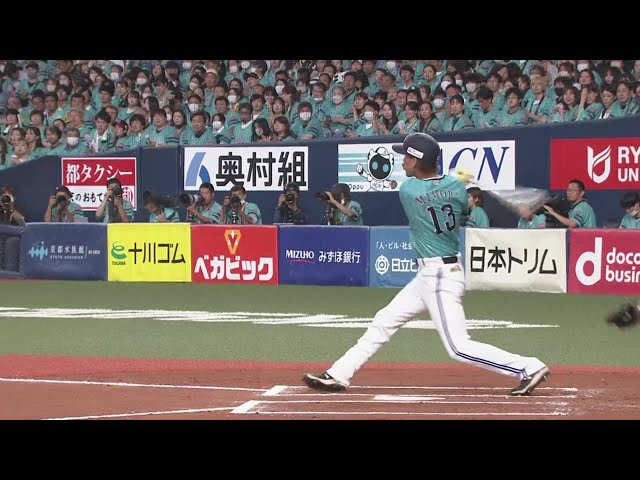 【6回裏】今季初アーチで反撃!! ホークス・三森大貴 打った瞬間確信のソロホームラン!!  2023年7月10日 福岡ソフトバンクホークス 対 埼玉西武ライオンズ