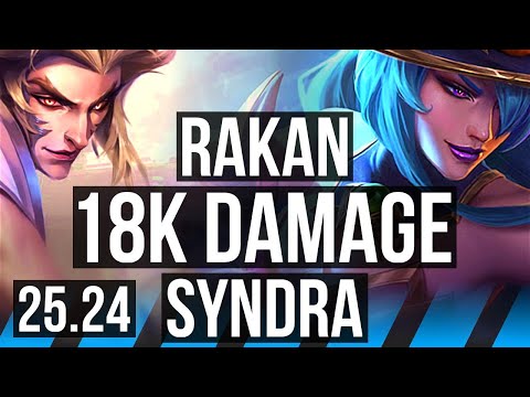 RAKAN vs SYNDRA (MID) | 18K damage, Electrocute | EUNE Master | 25.24