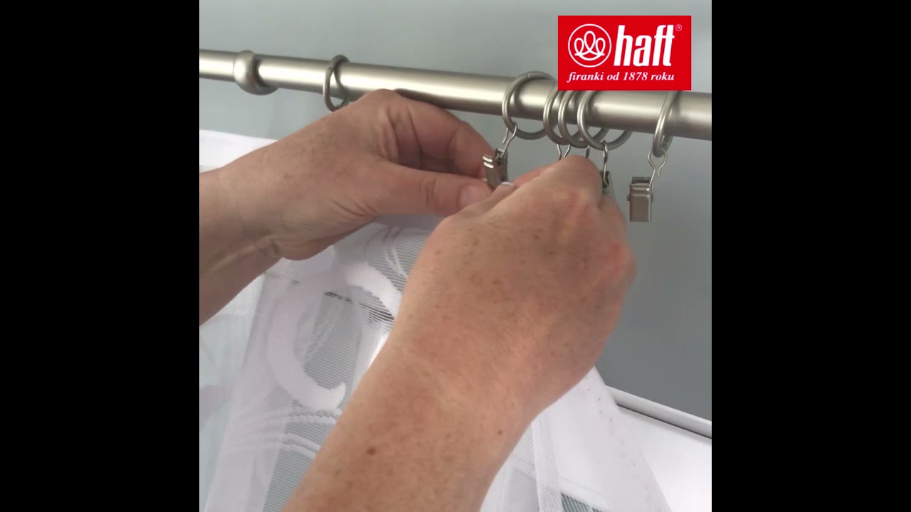 Firanka żakardowa bez taśmy marszczącej