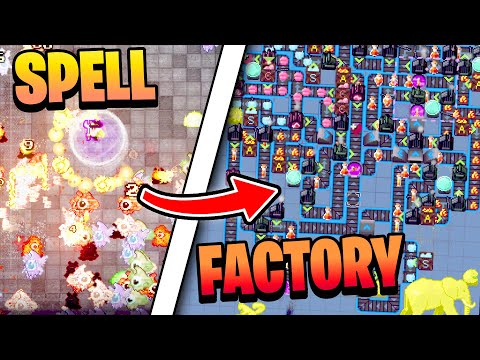I Built a SPELL FACTORY In This NEW Roguelike Factory Builder!