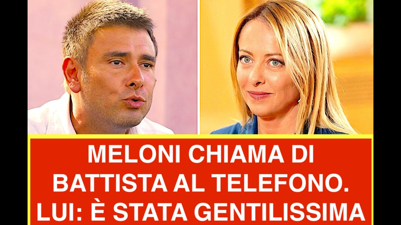 MELONI CHIAMA DI BATTISTA AL TELEFONO. LUI: È STATA GENTILISSIMA