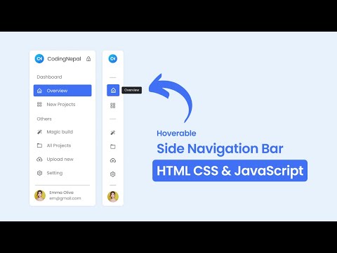 Responsive Side Navigation Bar in HTML TailwindCSS And JavaScript ...