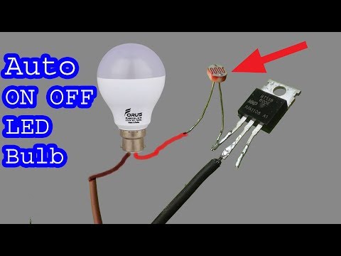 How to make 230V auto ON OFF LED light bulb, diy dark sensor Video