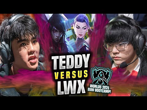 T1 TEDDY vs FPX LWX in WORLDS BOOTCAMP EUW! - T1 Teddy Plays Kai'sa ADC vs Aphelios! | Patch 11.20