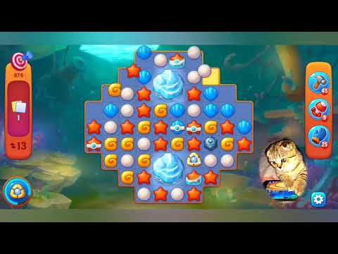 Fishdom 2022, no Boosters,   874   level  -  прохождение без бустеров,   874  уровень.