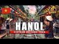 Hanoi 4K Walking Tour Vietnam Old Quarter Tour With Train Street And Night Walk 4K HD 60fps