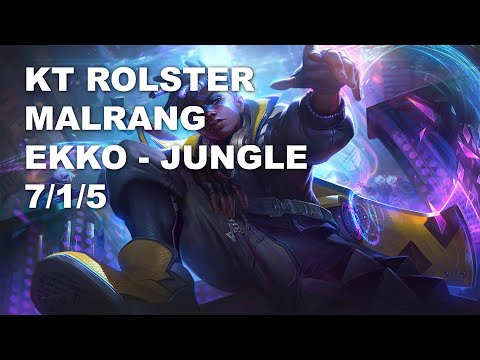 KT Rolster Malrang Jungle Ekko vs Karthus - KR Challenger Patch 10.8