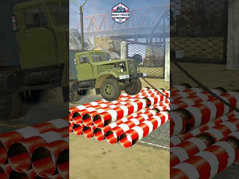 SpinTires MudRunner | Truck Simulator Eps 204 | Truck Vs Speed Bumps