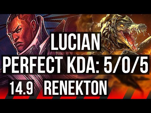 LUCIAN vs RENEKTON (TOP) | 5/0/5 | KR Master | 14.9