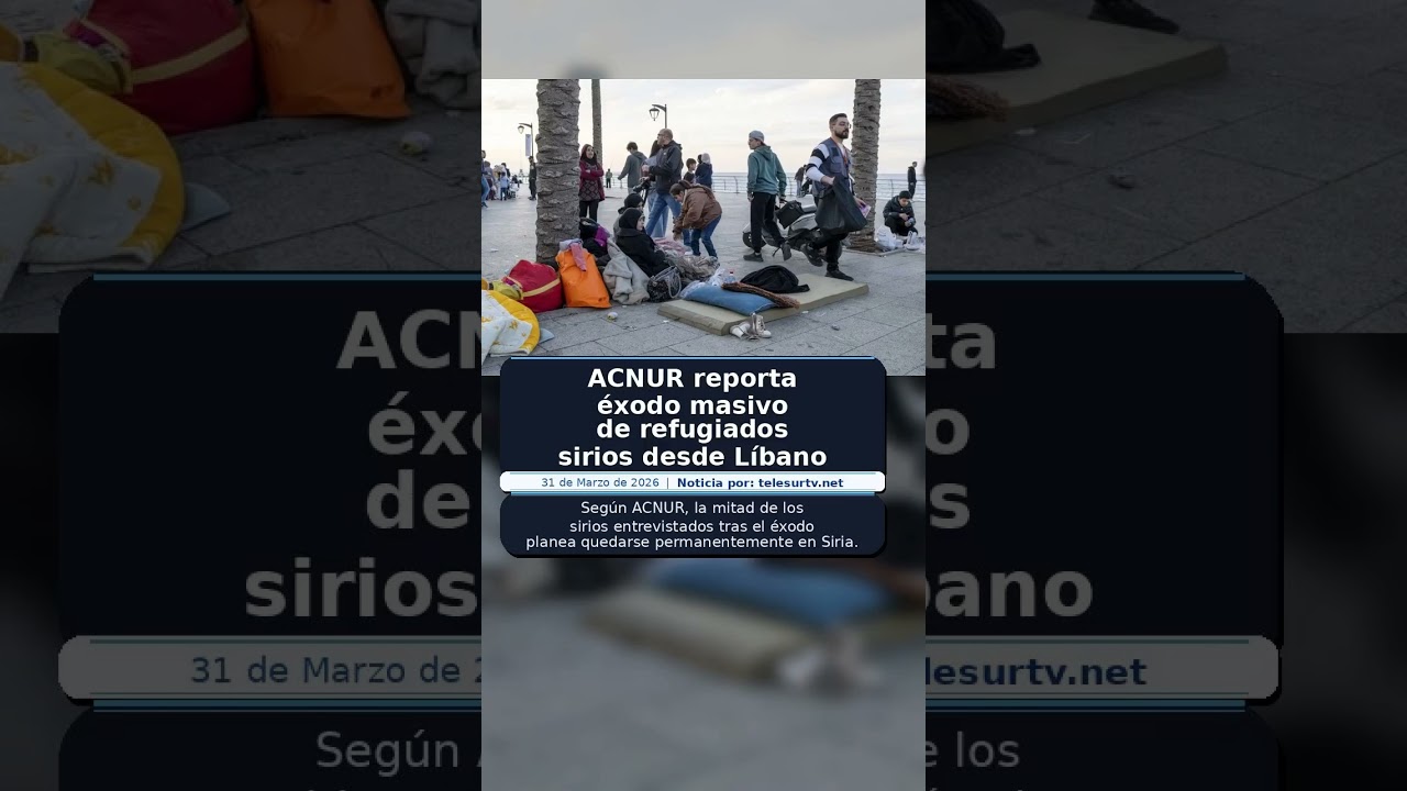 ACNUR reporta éxodo masivo de refugiados sirios desde Líbano
