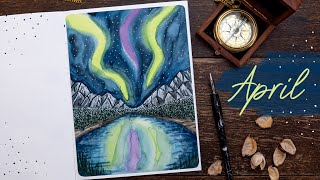 April 🌌 BULLET JOURNAL Setup 2021 | Plan with me deutsch
