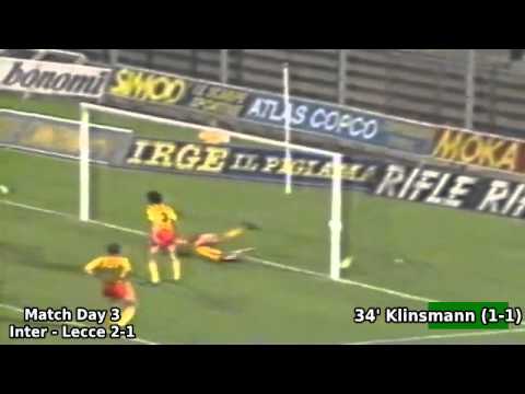 Serie A 1989-1990, day 3: Inter - Lecce 2-1 (Klinsmann goal)