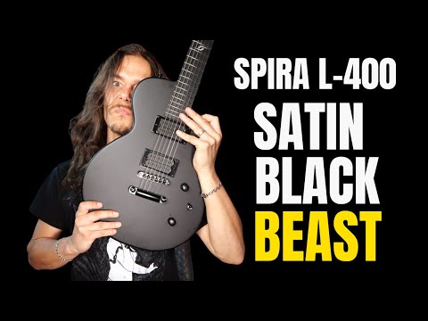 Spira L-400 MBK  400 Series Single Cutaway Roasted Poplar Body Canadian Roasted Maple Neck 6-String Electric Guitar image 11