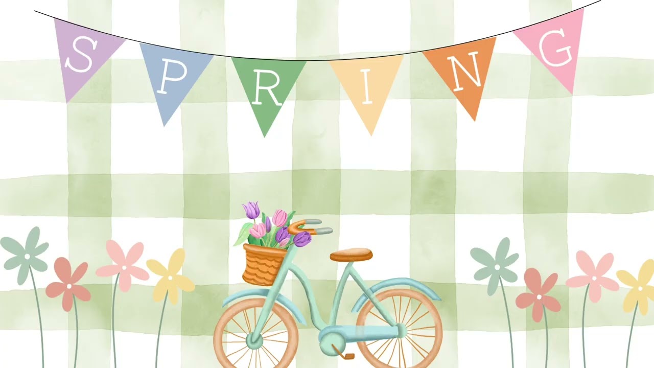 Spring Background Video Screensaver - Aesthetic background template with music - spring theme