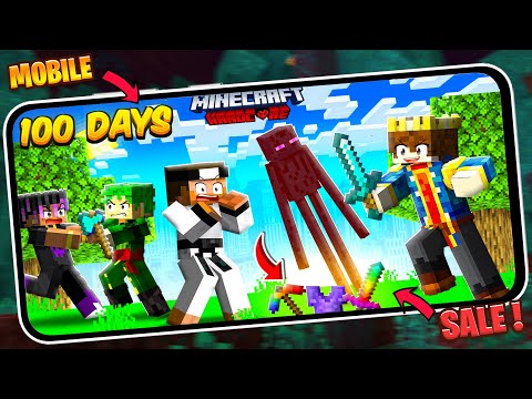 100 Days But MOBS DROP OP ITEMS In Hardcore Minecraft 😰