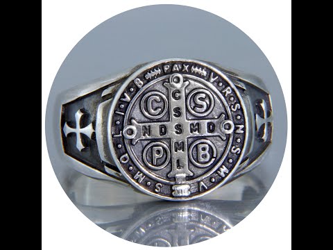 Ghiul Argint 925 Cruce Sfantul Benedict