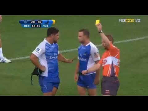 Alby Mathewson Controversial Yellow Card on Western Force Debut 2013