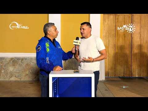 Kendy Graterol alcalde del mun.Díaz estado Nueva Esparta al finalizar la Gala Díaz Tiene Talento