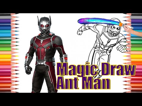 Magic Draw Ant Man | Coloring Page Ant Man | Ant Man magic drawing easy