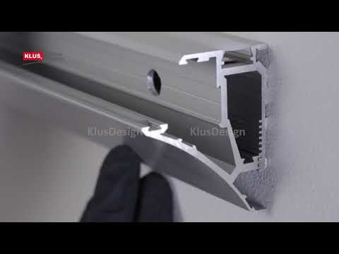 KLUS LLC - the PULA extrusion holds and highlights the edges of glass shelves