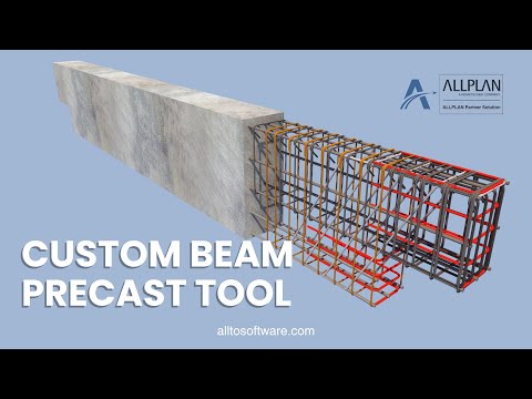 Custom Beam Precast PythonParts in Allplan | Developed by ALLTO