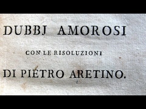 Pietro Aretino - Dubbi amorosi e sonetti lussuriosi - 1792