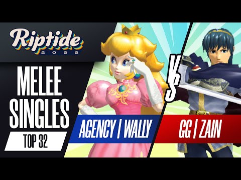 Wally vs Zain - Melee Singles Top 32 - Riptide 2022 | Peach vs Marth