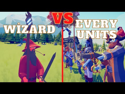 🏹WİZARD vs EVERY UNITS🗡😀😀- Totally Accurate Battle Simulator
