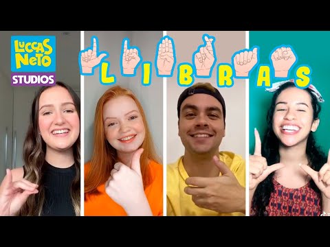 LUCCAS E ATORES ENSINANDO LIBRAS NO TIK TOK