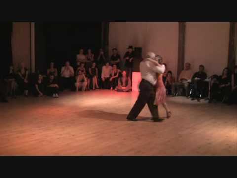  Silvia Rusconi  and  Tete Pedro Rusconi  are  dancing  to  the  tango  "  El Recodo  "