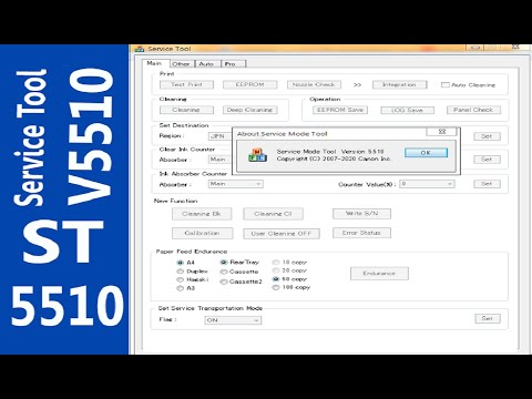 RESET CANON ST v.5510 Full keygen, Canon Service Tool V5510,Canon ST5510 (ORIGINAL NOT FAKE VERSION)