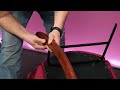 Schommelstoel met voetenbank bruin | video 1