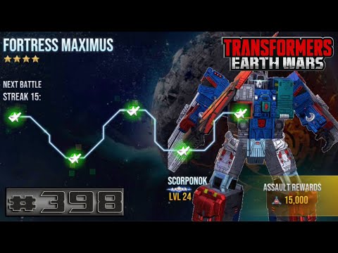 Transformers Earth Wars Episode 398 - Titan Assault 20240324 Fortress Maximus / New UI Test Run