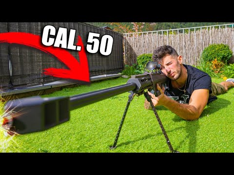 I'M TEST-MAKING A .50 BARRET!! EXTREME AIMING GUN CHALLENGE!! Makiman