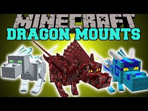 Minecraft: DRAGON MOUNTS (RIDE AETHER, GHOST, FIRE, ICE, WATER, & FOREST DRAGONS!) Mod Showcase