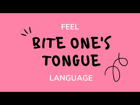 [1 minute English listening] bite one's tongue