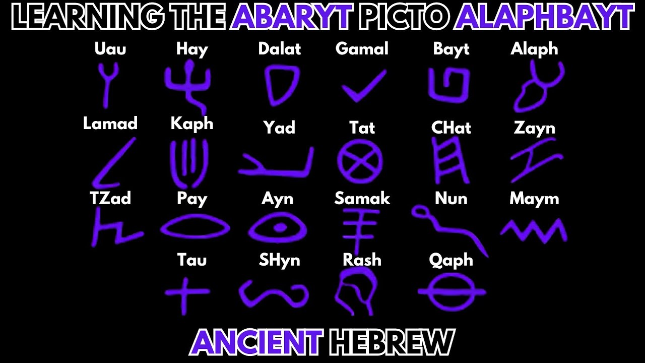 Learn The Ancient Abaryt (Hebrew) Picto Alaphbayt!