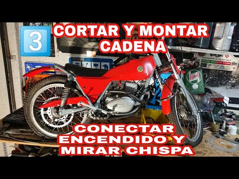 3️⃣ BULTACO CHISPA 50 🏍️ Cortar cadena, instalación y mirar chispa. Moto infantil