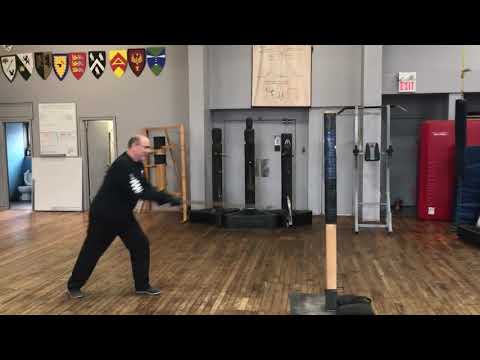 Solo Training - March 2020 - Sword - Custs and Thrusts at the Pell