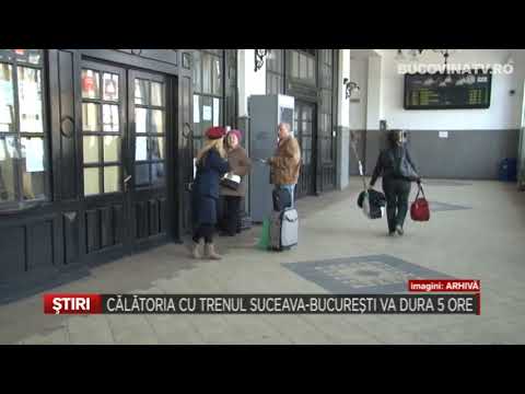 Calatoria cu trenul Suceava Bucuresti va dura 5 ore